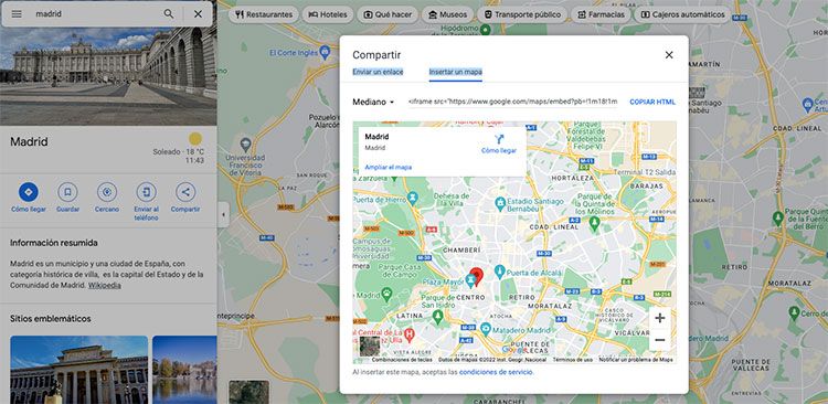 Inserta tu mapa de Google Maps